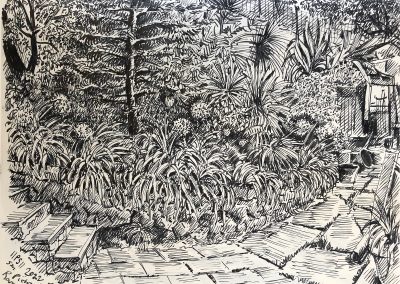 Peter Selgin, Pen & Ink, Ligurian Garden