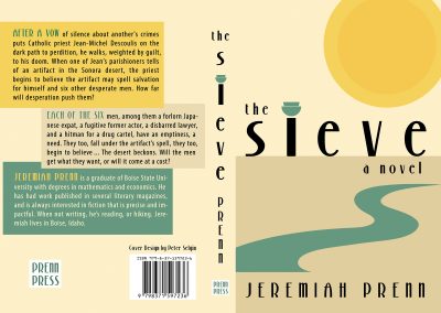 Book Cover Design, Peter Selgin, Cover design for THE SIEVE, by Jeremiah Prenn
