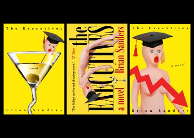 Three cover designs for THE EXECUTIVES, by Brian Sanders